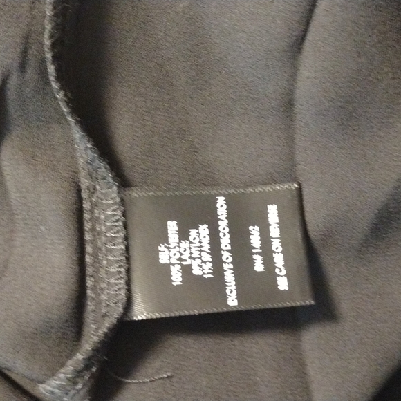 Torrid Black Georgette Lace Trim Blouse Sz 6X - Picture 5 of 6